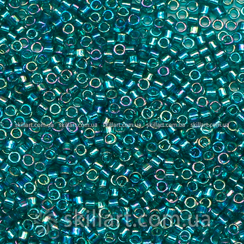 Бисер DB-1248 Miyuki Delica Beads 11/0 (прозрачный радужный, бирюзовый темный)